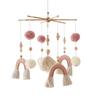 Baby Wooden Crib Mobile Bed Bell Hanging Rattle Toy Newborn Music Box Bed Bell Hanging Toys Holder Bracket Infant Crib Baby Gift
