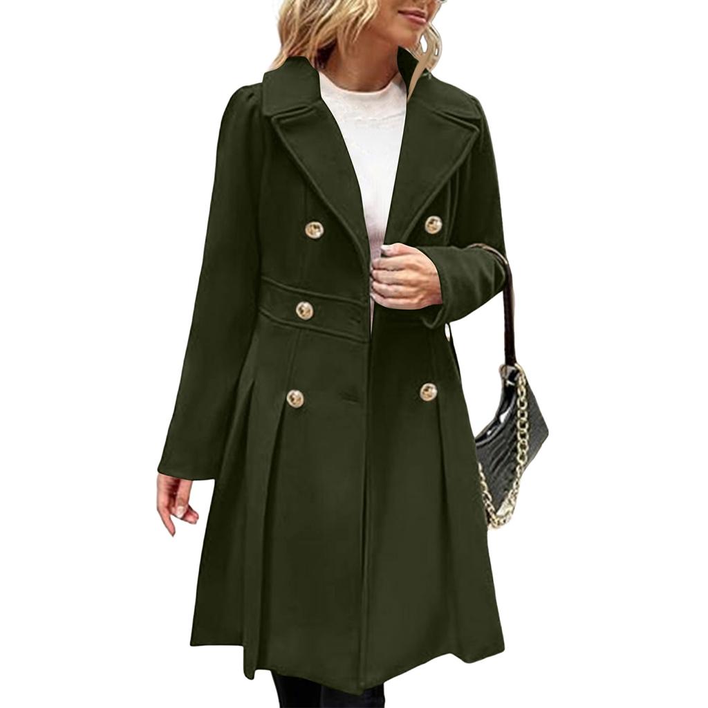 Women's Solid Color Thick Long Sleeve Fashion Coat Jacket