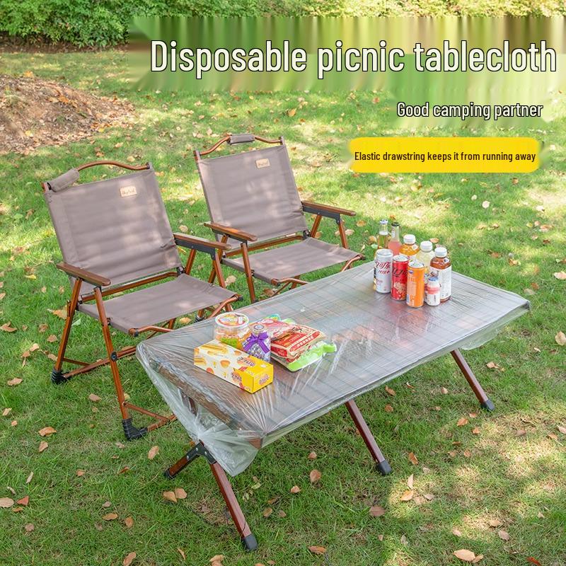 Eco-Friendly Disposable Oil-Proof Drawstring Table Covers for Camping & Stalls