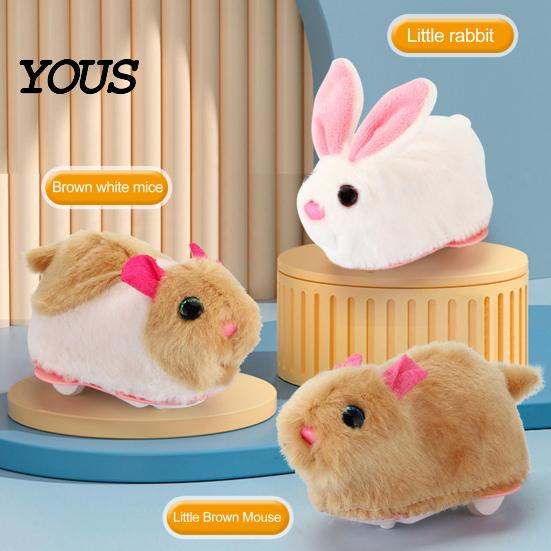 Outdoor Play Animal Toy Electric Automatic Rolling Hamster Ball, Ball with Plush Rabbit Inside, Simulation Interactive Toy, Gift for Toddlers