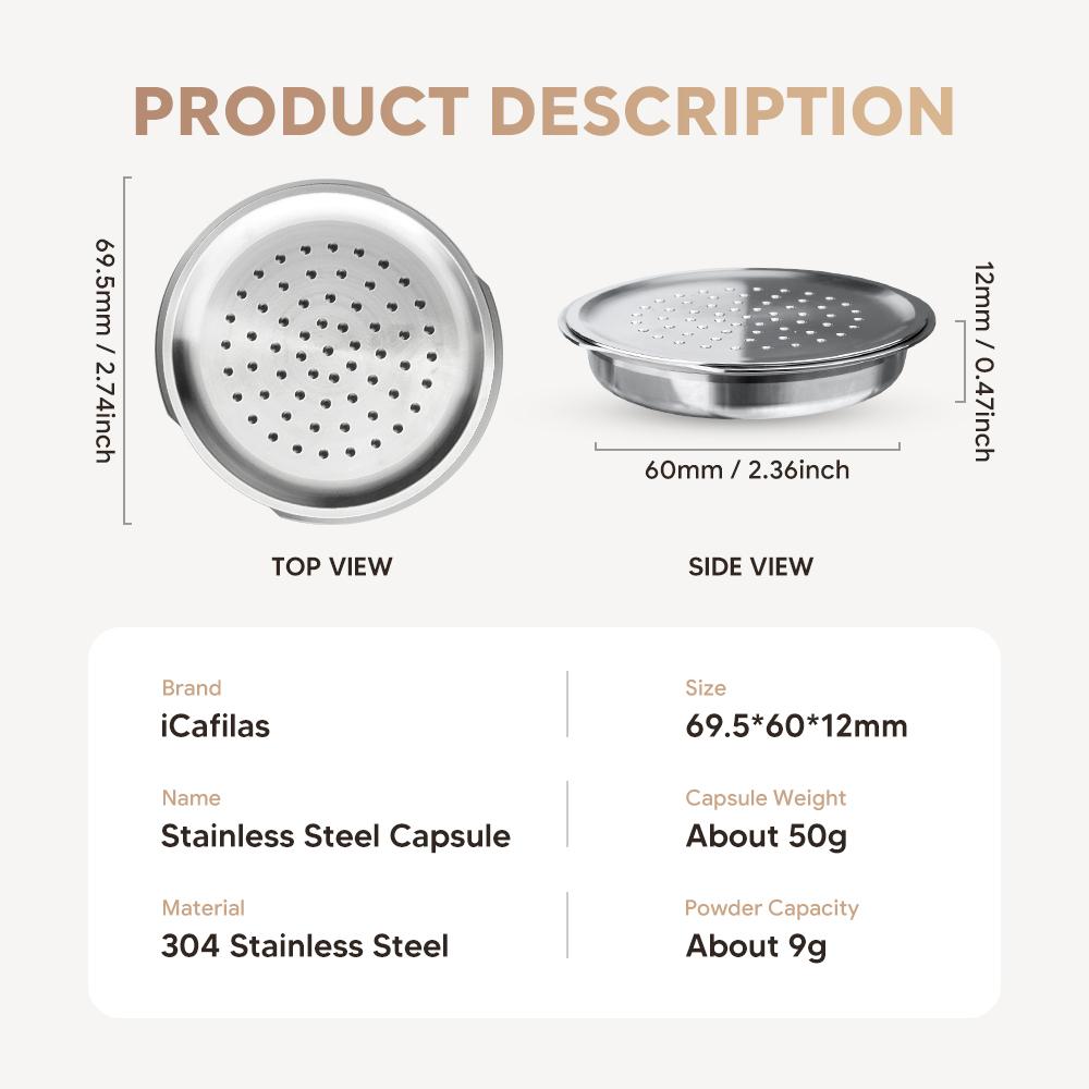 Für Senseo Kaffeekapsel Edelstahl Kaffeefilter Kapsel Wiederverwendbarer Kaffeemaschinenfilter Espresso Crema Maker