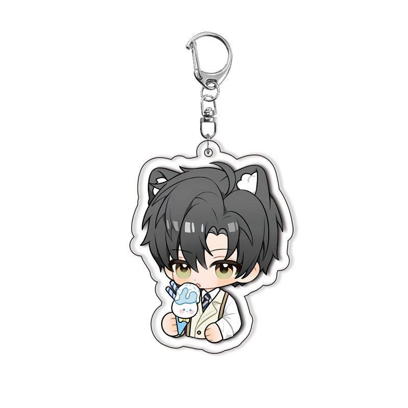 Game Love and Deepspace Xavier Zayne Rafayel Ralayo Sylus Acrylic Keychain Cartoon Trendy Gift Cute Charm Keyrings Bag Tag