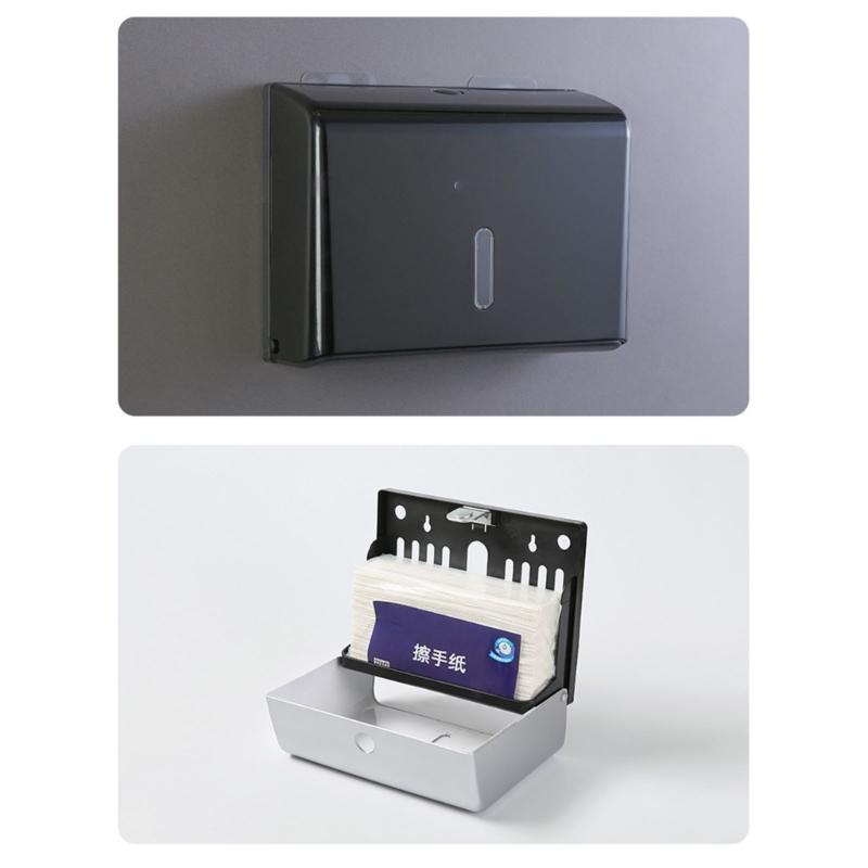 Waterproof Plastic Tissue Dispenser Wall Mounted Space Saving Designs Tissue Box Holder Large Capacity for Bathroom