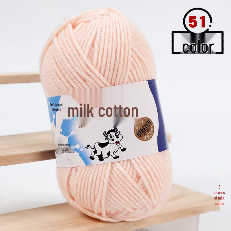 Filato di Cotone Lattiginoso a 5 Fili per Maglia & Uncinetto - Kit Fai da Te per Sciarpa, Coperta Lavorate a Mano di Spessore Medio