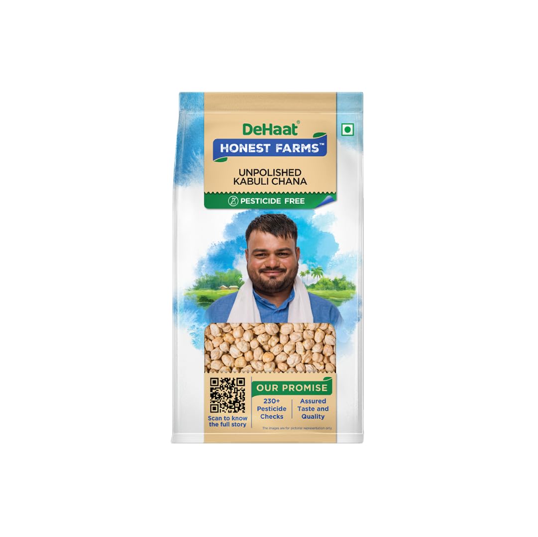 

Dehaat Honest Farms Pesticide Free Unpolished Kabuli Chana, 500 Gram