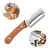 Edelstahl-Gemüseschäler mit Holzgriff Flaschenöffner Robuster ergonomischer Küchenhelfer für Kartoffeln Ananas Zuckerrohr