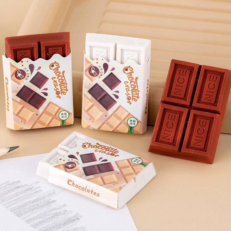 Cartoon Chocolate Design Eraser Large Eraser Student Painting Writing Pencil Eraser Stationery School Office Supplies