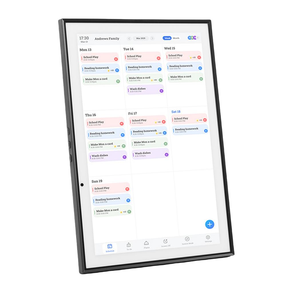 10,1 Zoll Digitaler Kalender   HD   Smarter Familienplaner mit Aufgabenplaner Essensplaner Sternepunkte Foto F e