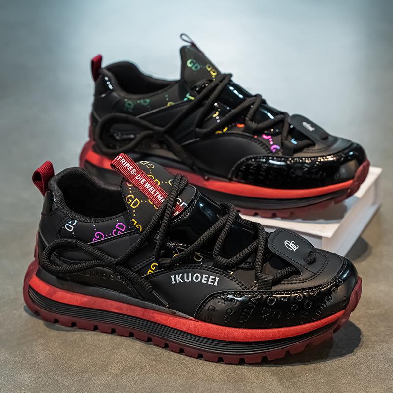 

Fashion Mens Shoes 2025 Spring And Summer New Youth Casual Sneakers Student Platform Trend Dad Shoes Men Fashionable Casual Board Shoe 39