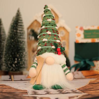 Christmas Plush Gnome with Light 11inch LED Lighted Stuffed Dwarf Figurine Small Light Up Swedish Tomte Elf for Holiday Indoor Table Decor
