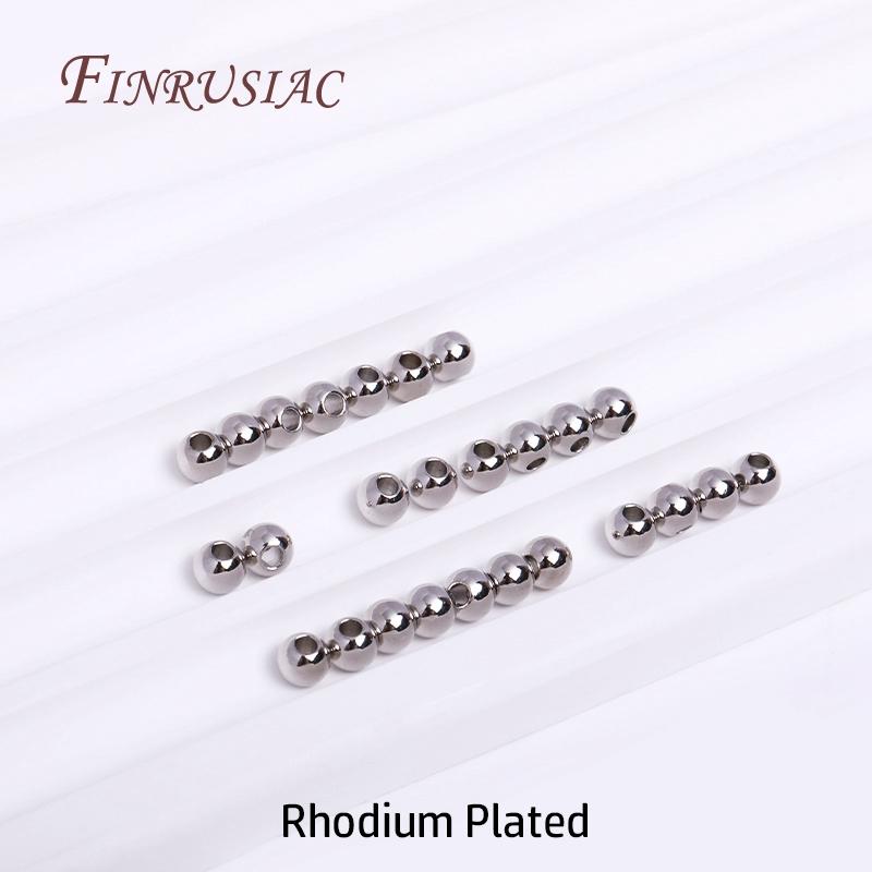 2/2.5/3/4/5/6MM Round Seamless Beads 14K Gold Plated Metal Smooth Spacer Beads For Bracelet High Quality DIY Jewelry Accessories