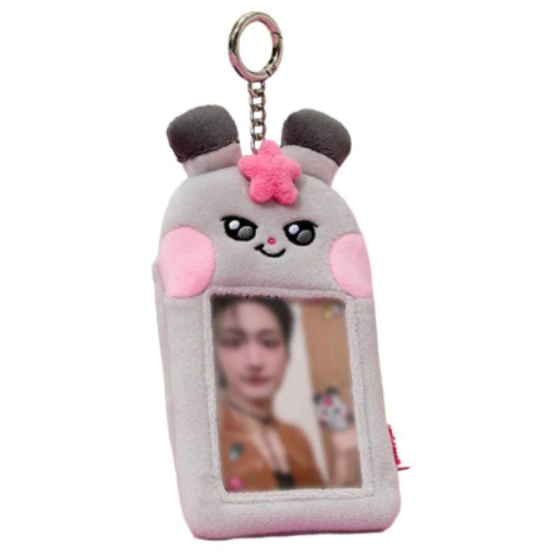 Mighteez Fotokartenhalter Schlüsselanhänger – Niedlicher Plüsch K-Pop Anhänger