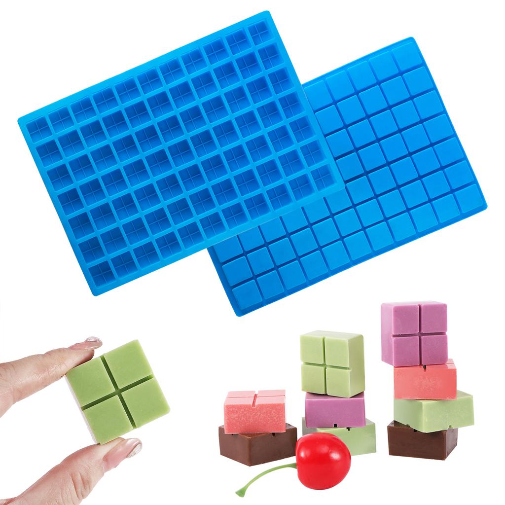 77 Cavity Square Silicone Mold Mini Candy Chocolate Gummy Sugar Cube Jelly Truffles Pralines Ganache Moulds Cake Decorating Tool