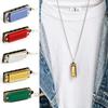 Functional Mini Harmonica Pendant Necklace Chic Clavicle Chain for Music Lovers Men Women Boy Fashion Jewelry