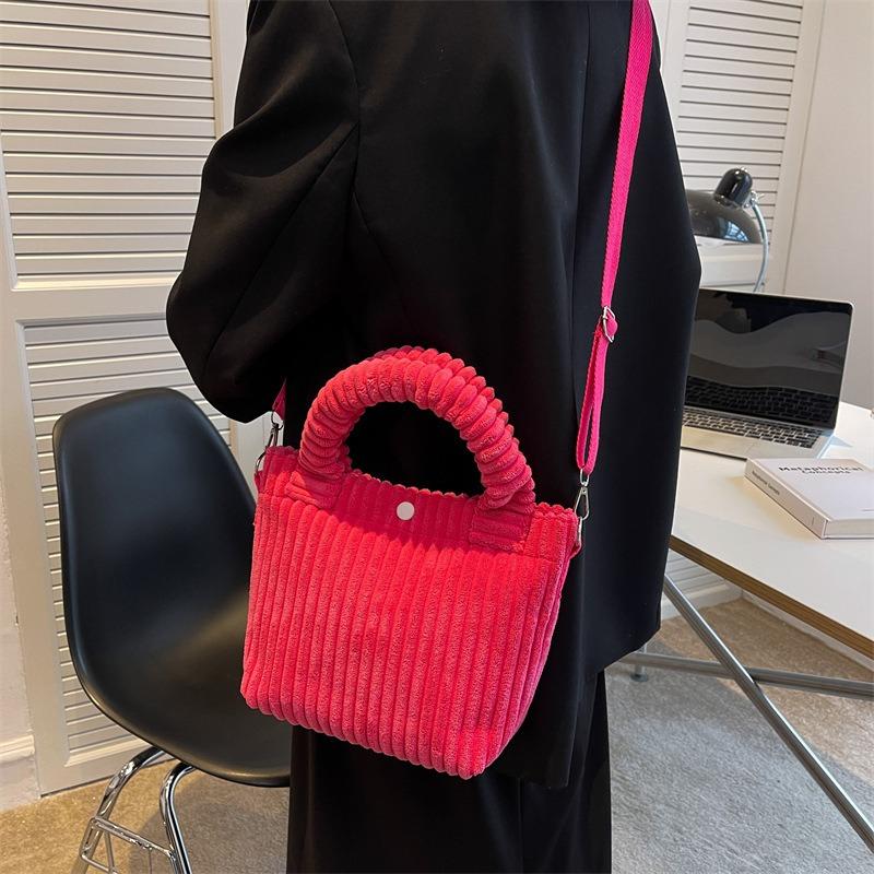 Women's bag corduroy new handbag fashionable sweet shoulder messenger bag
