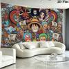 Anime One-Piece Wall Tapestry Aesthetic Wall Hanging Printed Fabric Blanket Decorative Tapestries for Bedroom Living Room Home Decor