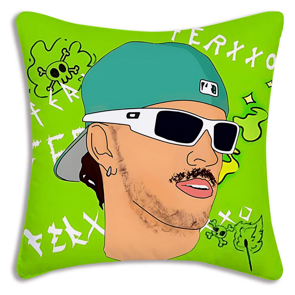 luxury Rapper Feids Pillow Covers Cartoon Sofa Decorative Home Double-sided Printing Short Plush Cute Cushion Cover