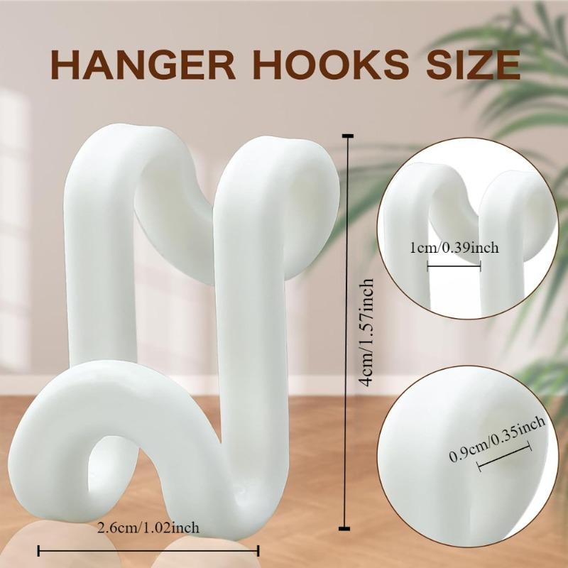 100pcs Clothes Hanger Connector Hooks Hanger Extender Clips Heavy Duty Plastic Hooks Space Saving Hanger for Organizer Closet
