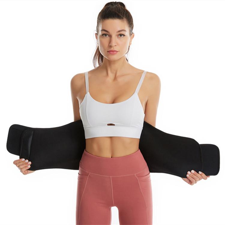 Brâu de fitness pentru femei, brâu de fitness reglabil cu velcro, centură abdominală întărită cu sport pentru burtă