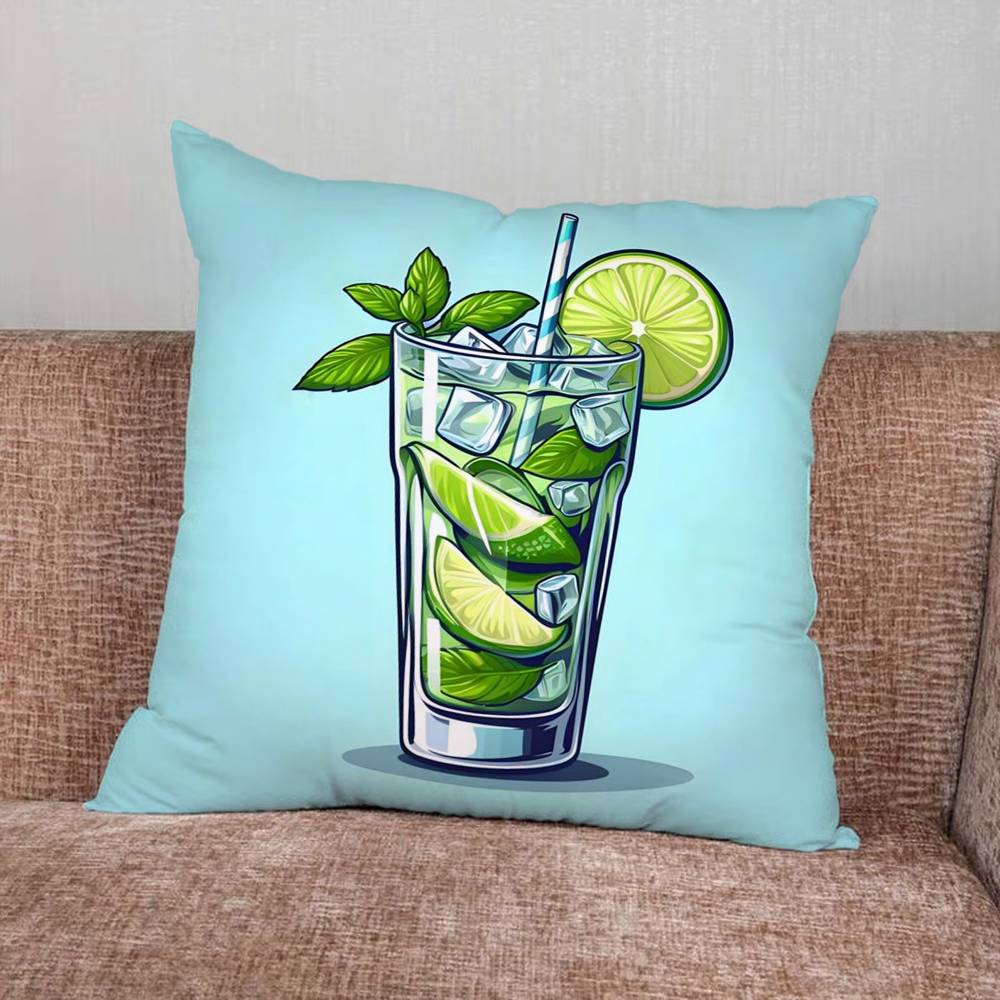 Cocktail Art Pillow Case Pillowcase Home Sofa Cushions Car Cushions Pillowcover Office Pillowshell Pillow