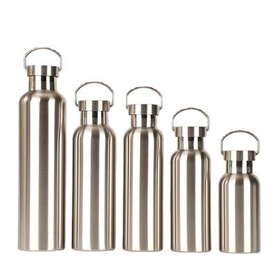 Stainless Steel Water Bottle Leak-proof Single Wall Large Capacity Wide Mouth Sports Drinkware For Cycling Hiking Termos