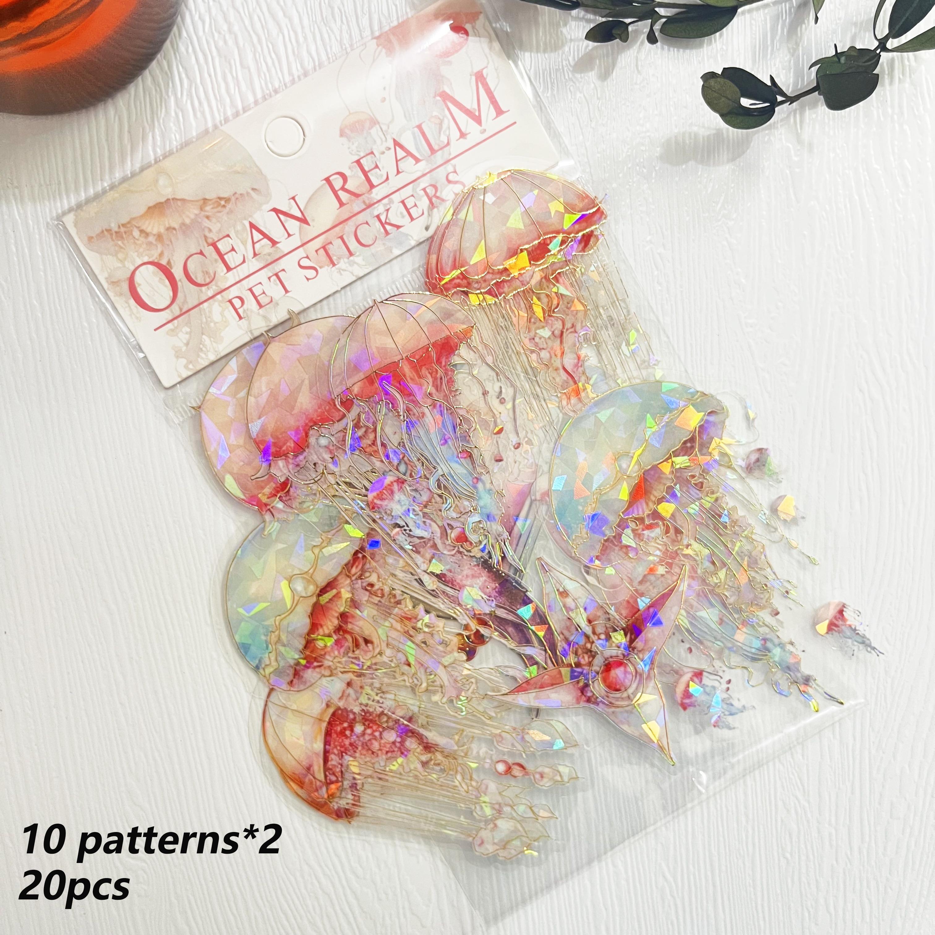 

20 pcs/pack Marine Jellyfish Sticker Diary Planner junk journal Decorative Scrapbooking DIY Craft Sticker Aesthetics Stationery