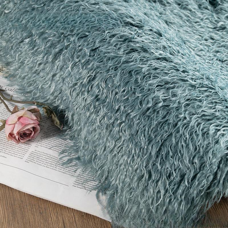 

Beach Wool Plush 6cm Long Hair Cashmere Kig Animal Hair Wool Cotton Doll Fried Wool Hand-made Fabric Background Fabric Patchwork 25x50cm