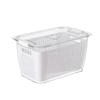 Dual-Layer Clear Fridge Storage Box with Dividers for Fruits & Veggies: Large Capacity, Breathable & Drainable Compartments