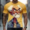 Funny Cartoon Character 3D Print Men's T Shirt Casual O-neck Loose Short Sleeve Tops Hip Hop Trend Street Tees Summer T-shirts