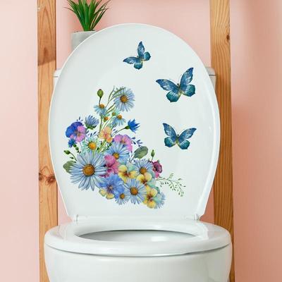 Adesivo Murale Foglie Piante Adesivo WC Autoadesivo Murale Fiore Decorazione Casa Decalcomanie Adesivo Frigorifero