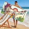 Pippi Langstrømpe Print Strandhåndklæde, Stort Blødt Hurtigtørrende Håndklæde til Strand Camping Svømning