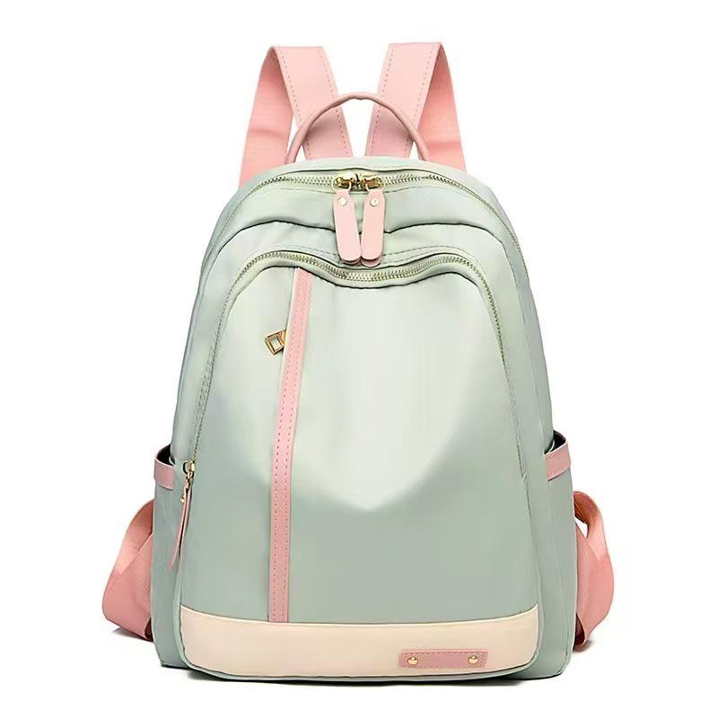 

2024 Women s Large Capacity Waterproof Oxford Cloth Backpack - Versatile & Lightweight Korean College Style for Travel 19-inch зелений