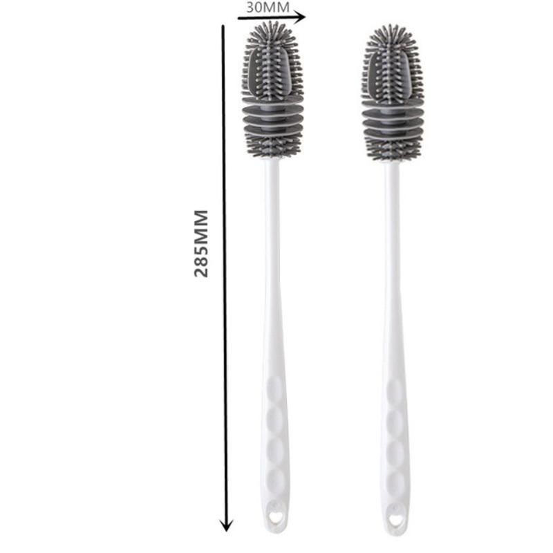 Silikonový kartáč na kelímky Čisticí štětec na láhve s mlékem Čisticí prostředek na láhve na vodu s dlouhou rukojetí Čisticí štětec na skleněné kelímky Čisticí pomůcky do kuchyně