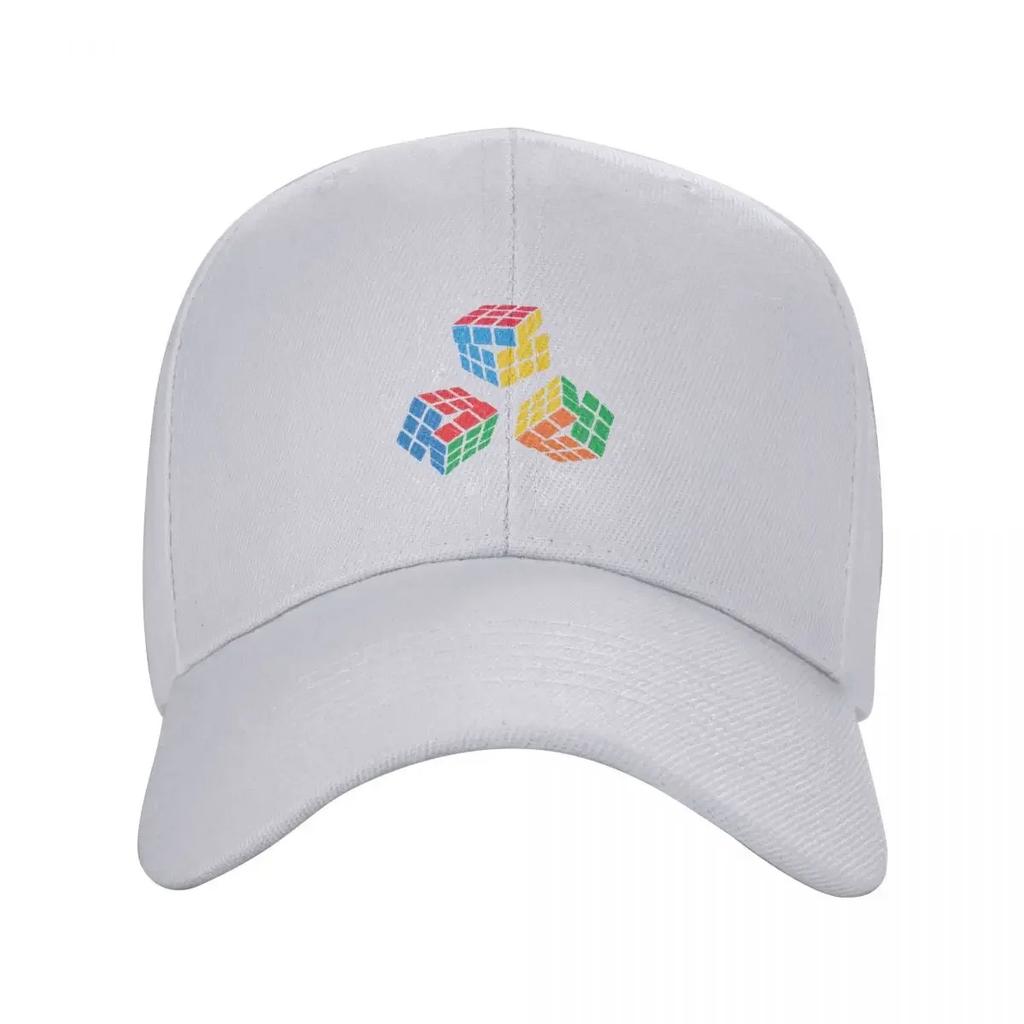 Custom Classic Math Rubiks Cube Baseball Cap Women Unisex Adjustable Unisex Geek Teacher Gift Dad Hat Summer Sun Hat