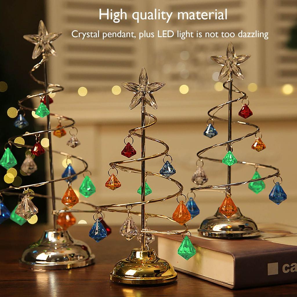 Christmas Lights Crystal Christmas Tree Lights Copper Wire Night Lights