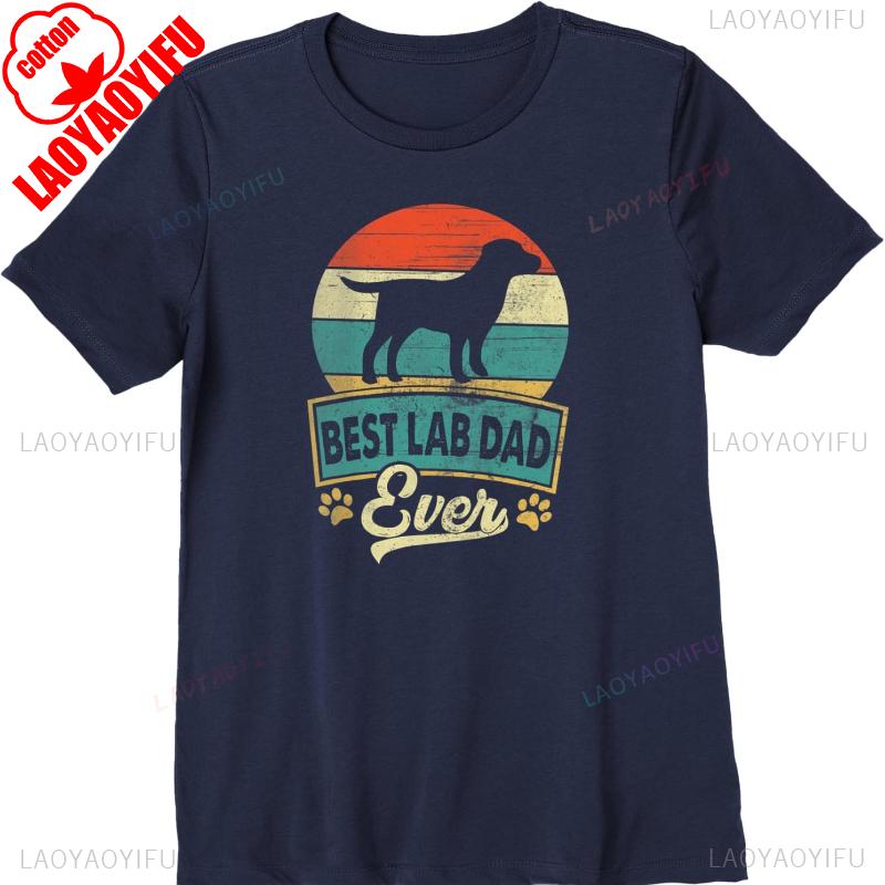 Best Lab Dog Dad Ever Labrador Breed Dogs Owner Premium Cotton TShirt Graphic T Shirts  Clothing Shirts for  Tops unisex
