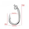 5Pcs Barbed Tuna Fishhooks Stainless Steel Big Size Circle Fishing Hooks Jigging Hooks Strong Big Game Hook Boat Sea Fishing