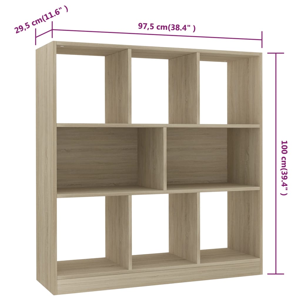 Bookshelf Sonoma Oak 97.5 x 29.5 x 100 cm Particleboard