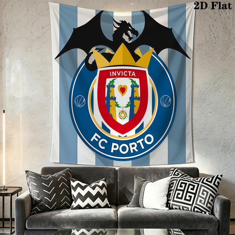 FC Porto Wall Hanging Printed Fabric Blanket Decorative Tapestries for Bedroom Living Room Home Decor