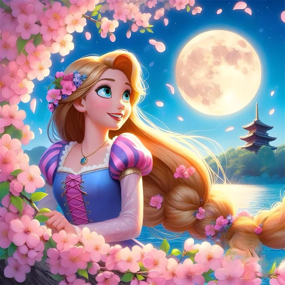Disney 5D Diamond Painting Princesses Cross Stitch Mosaic Kit Home Decoration Wall Sticker DIY Handmade Gift