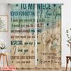 2pcs,2D Plane Printing Curtain Fabric To My Niece Polyester (without Rod) Room Decor Perfect for Living Room & Kitchen Decor