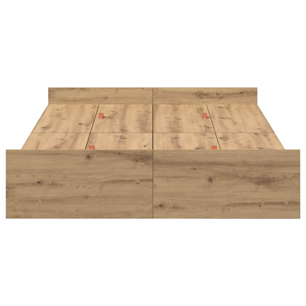Storage Bed Frame Artisan Oak 120 x 190 cm
