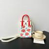 Mobile phone bag flower knitted bag niche versatile shoulder messenger bag trendy tote bag flower knitting