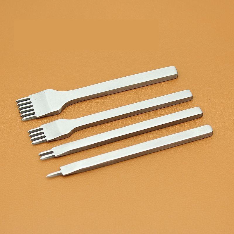 BEPAN Leather Punching Tool 3/4/5/6mm Alloy Material Leather Art Hand Sewing Tool Set Handmade Craft Production Supplies