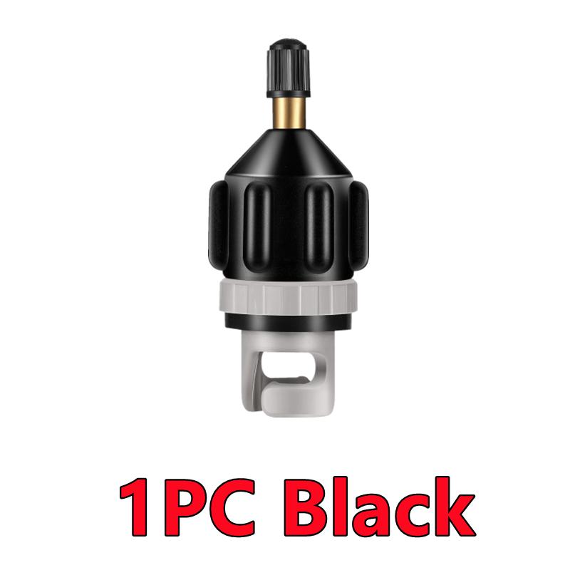 1/2PC Air Valve Adaptor Dustproof Wear-resistant Rowing Boat Air Valve Adaptor Nylon Kayak Inflatable Pump Adapter for SUP Board 1PC Black