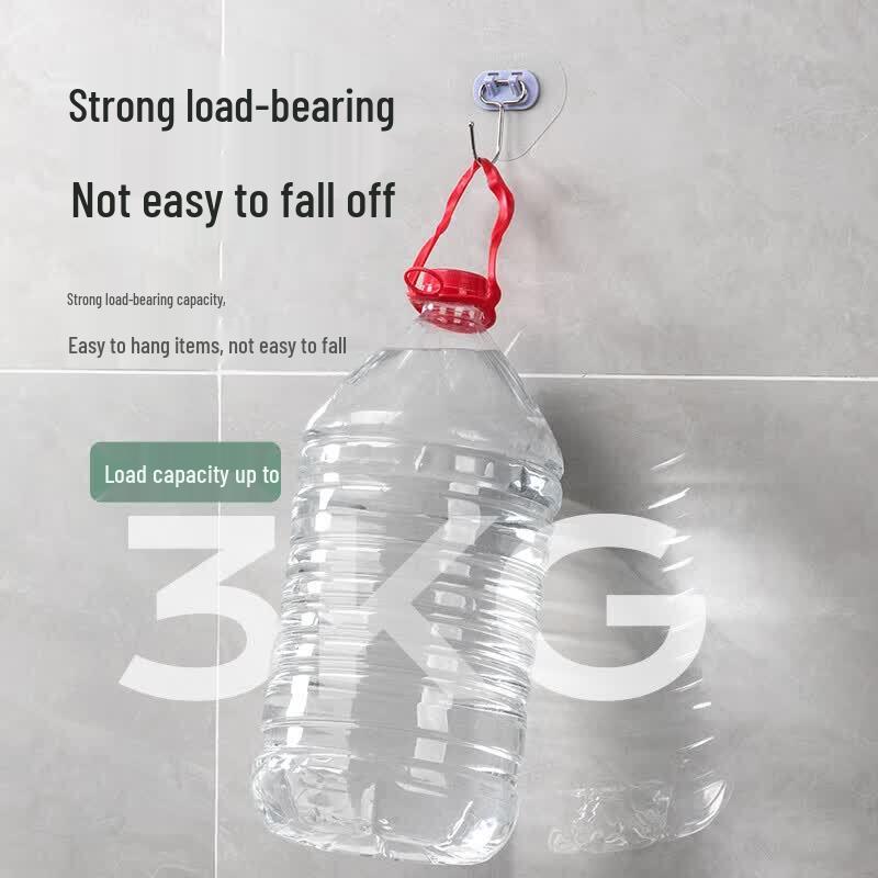 CHAHUA Strong Adhesive Bathroom Hooks, 3-Pack