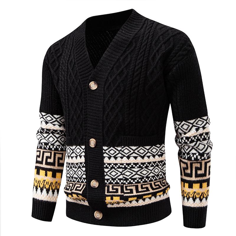 Autumn Winter 2025 Cardigan Sweaters for Men Jumper Warm Sueter Masculino Vintage Christmas Man Luxury Knitted Sweater Coats 4XL