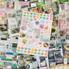 30Sheets Sticker Book Mist Rain Series Korean Style Daily Life Fragments Text Patterns Sticker Collage DIY Memo Book Decoration
