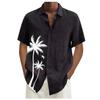 Designer Spring Summer Men's Casual Cotton Color Short Sleeve Shirts Loose Shirts
