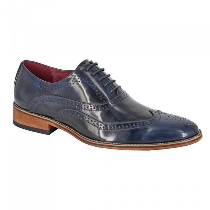 Goor Mens Burnished Brogue Detailing Oxford Shoes